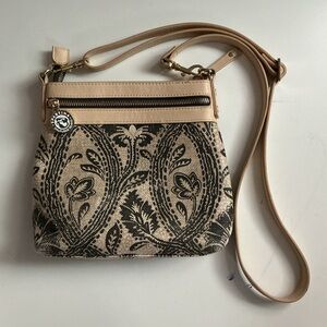 Spartina 449 Black and Tan Crossbody Bag
